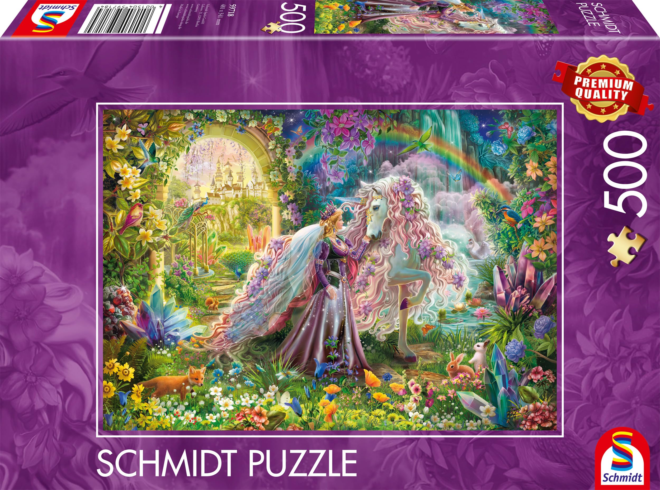 schmidt-spiele-thomas-kinkade-traumreise-einhorn-puzzle-500-teile-pastell image 4