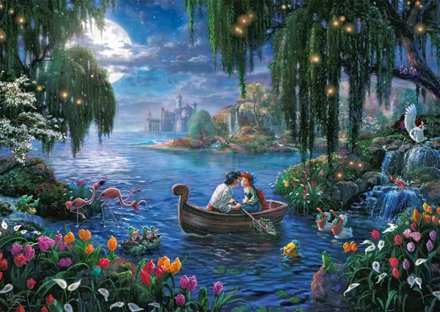 schmidt-spiele-thomas-kinkade-arielle-puzzle-1000-teile-meerjungfrau image 1