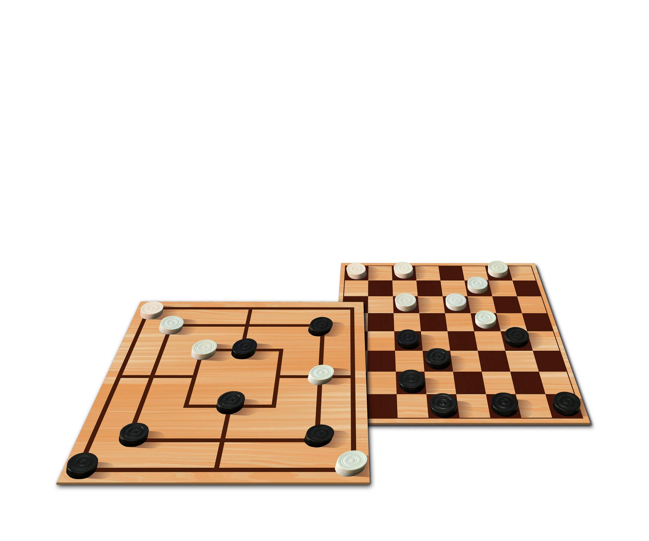 noris-deluxe-m-hle-dame-brettspiel-holzfiguren-2-spieler image 4