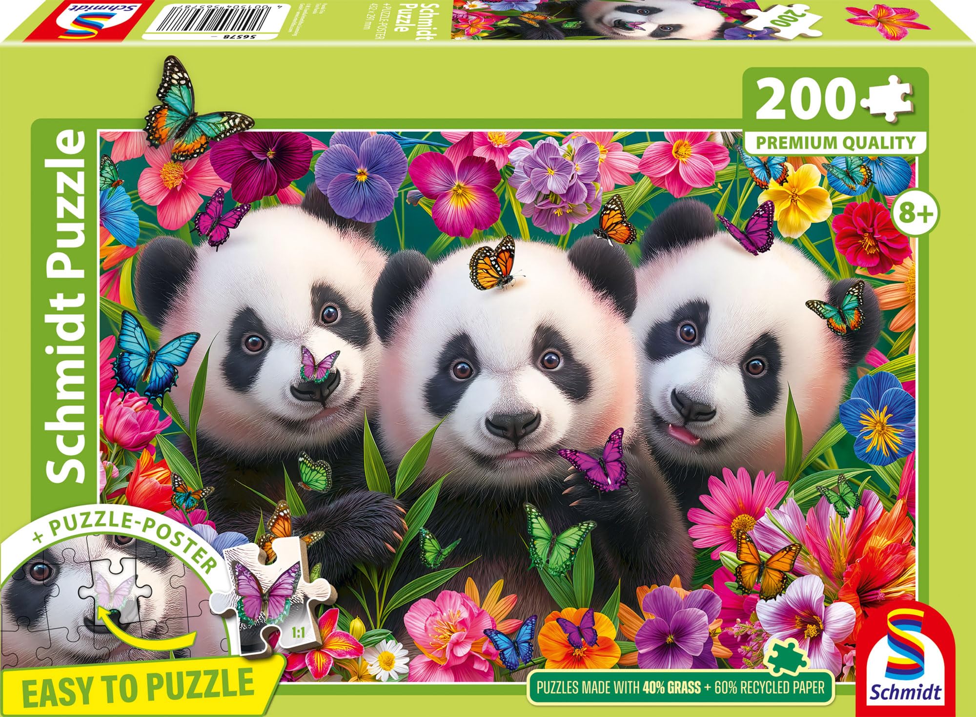 schmidt-spiele-56578-panda-trio-kinderpuzzle-200-teile-ab-8-jahren image 4