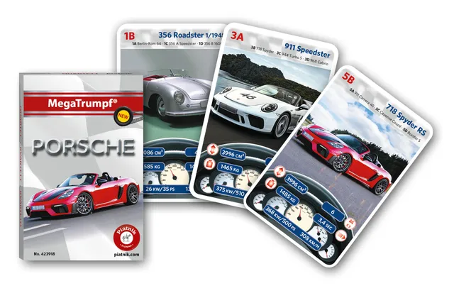 piatnik-megatrumpf-porsche-quartett-kartenspiel-2-4-spieler image 1