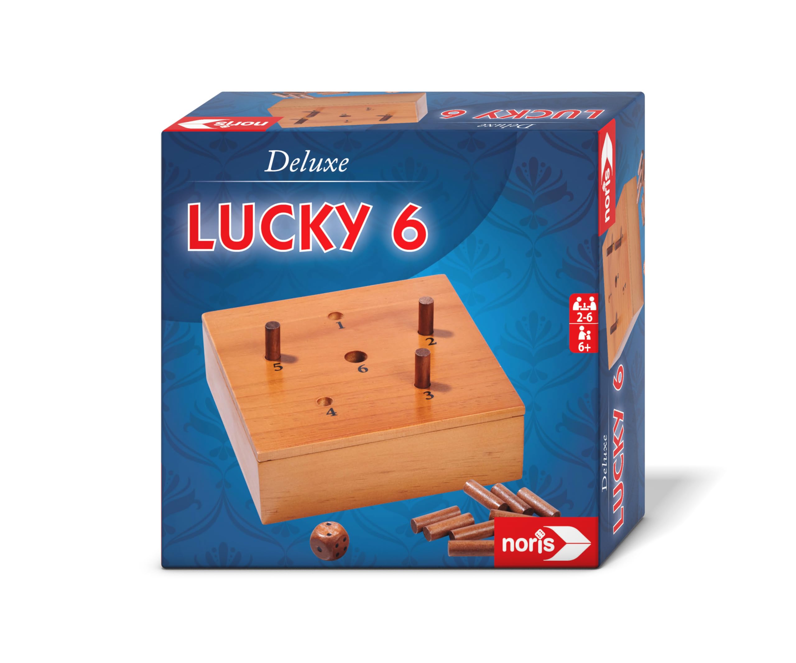 noris-deluxe-lucky-6-w-rfelspiel-holz-2-6-spieler-ab-6-jahre image 1