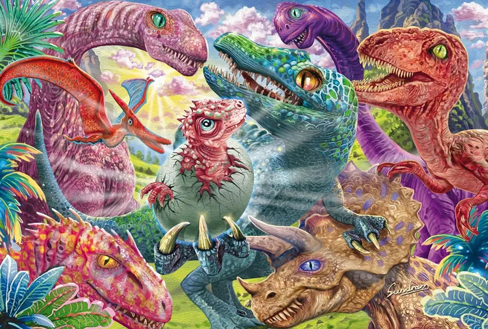schmidt-kleine-dinos-gro-e-abenteuer-puzzle-100-teile image 1