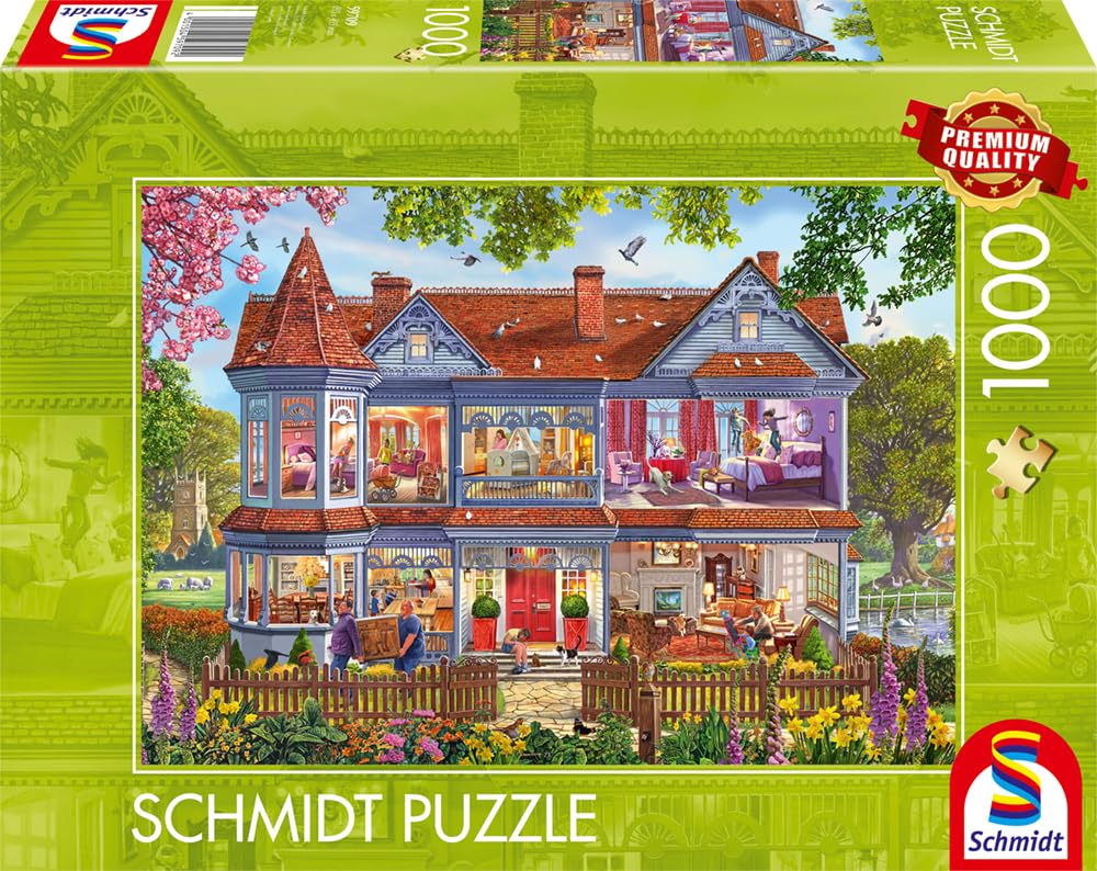 schmidt-spiele-thomas-kinkade-haus-im-fr-hling-puzzle-1000-teile image 4
