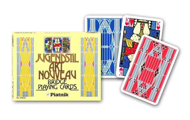 piatnik-ditha-moser-2136-bridgekarten-2x55-jugendstil image 1