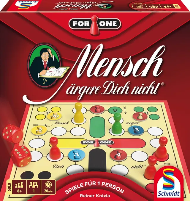 schmidt-spiele-for-one-49470-mensch-rgere-dich-nicht-w-rfelspiel-solo image 1