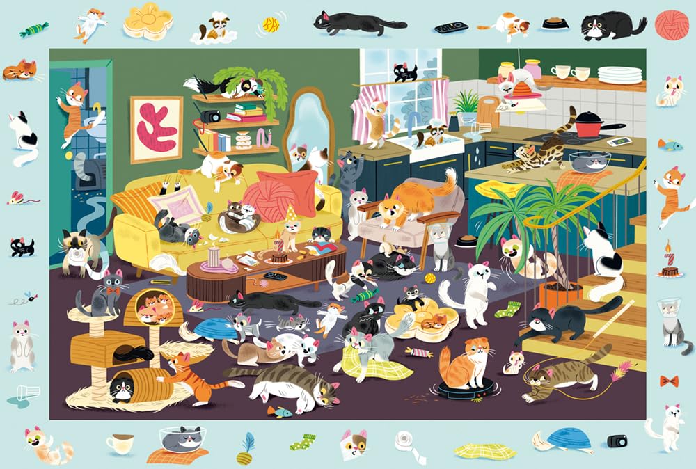 schmidt-56533-lustiges-katzen-gewimmel-kinderpuzzle-150-teile-ab-7-j image 1