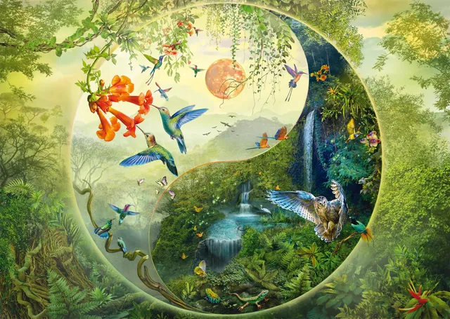 schmidt-spiele-im-wald-der-kolibris-58595-puzzle-1000-teile image 1
