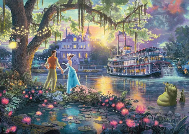 schmidt-thomas-kinkade-57527-disney-puzzle-1000-teile-frosch image 1