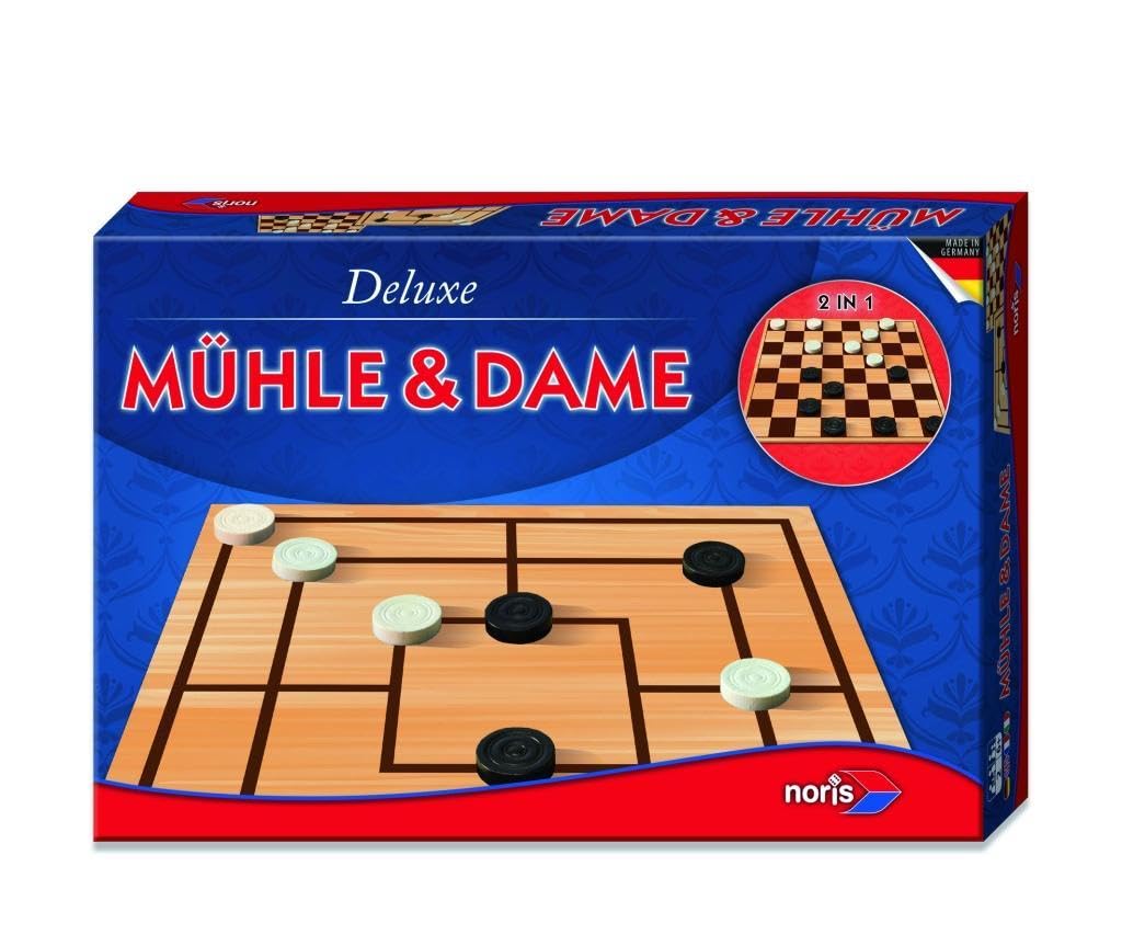 noris-deluxe-m-hle-dame-brettspiel-holzfiguren-2-spieler image 6