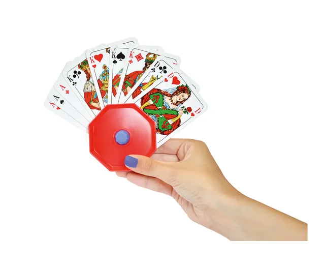 noris-deluxe-spielkartenhalter-kunststoff-rot-2er-pack-bis-30-karten image 1