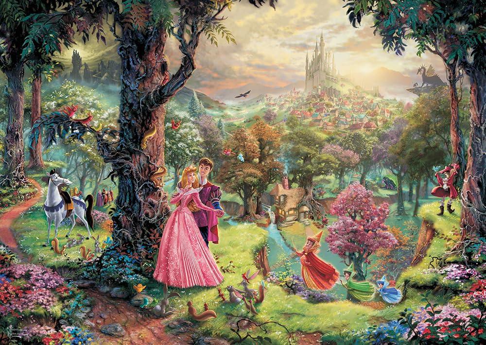 schmidt-spiele-thomas-kinkade-disney-dornr-schen-1000-teile-puzzle image 1