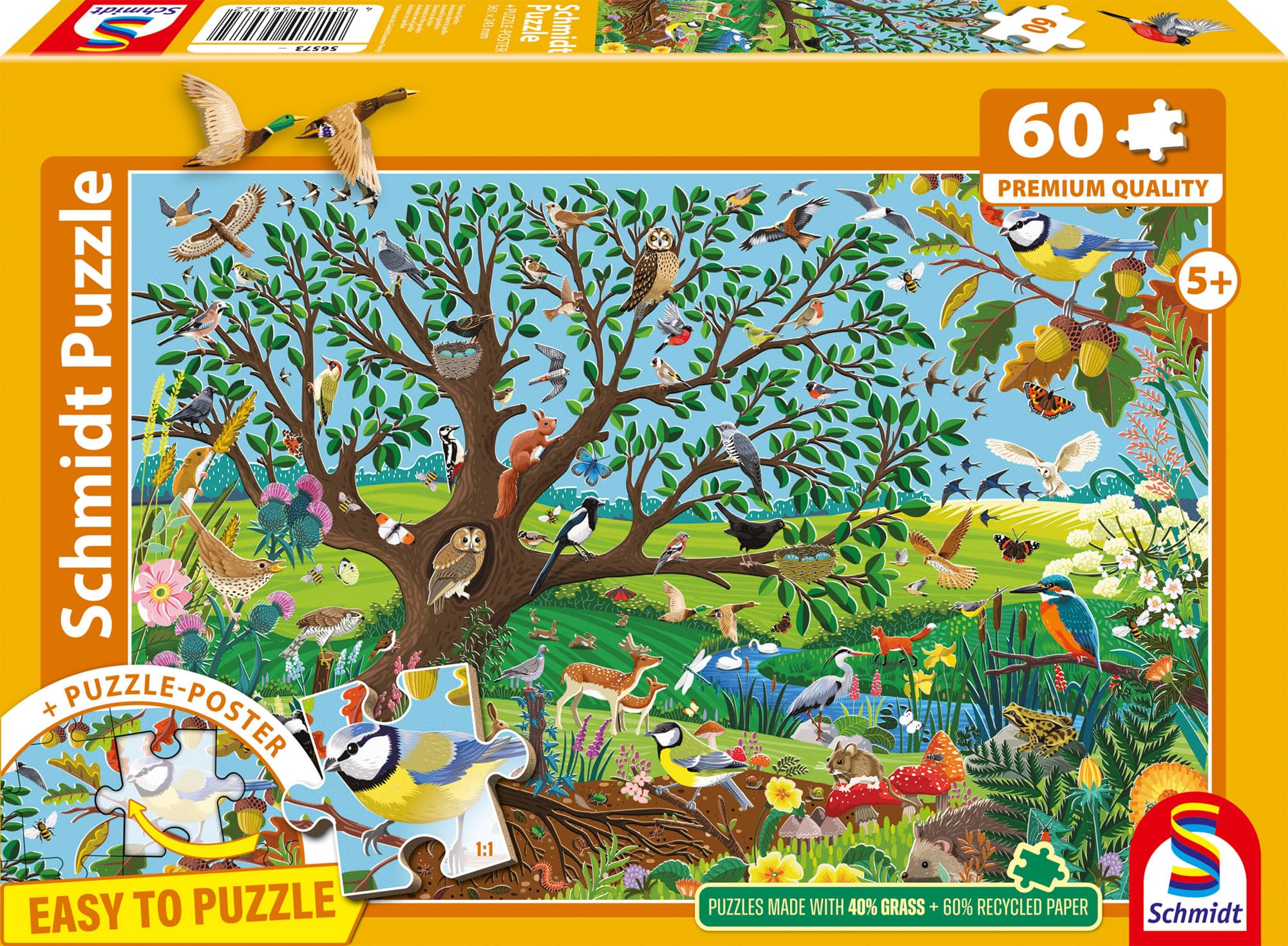 schmidt-tiere-im-garten-puzzle-60-teile-ab-5-jahren image 5